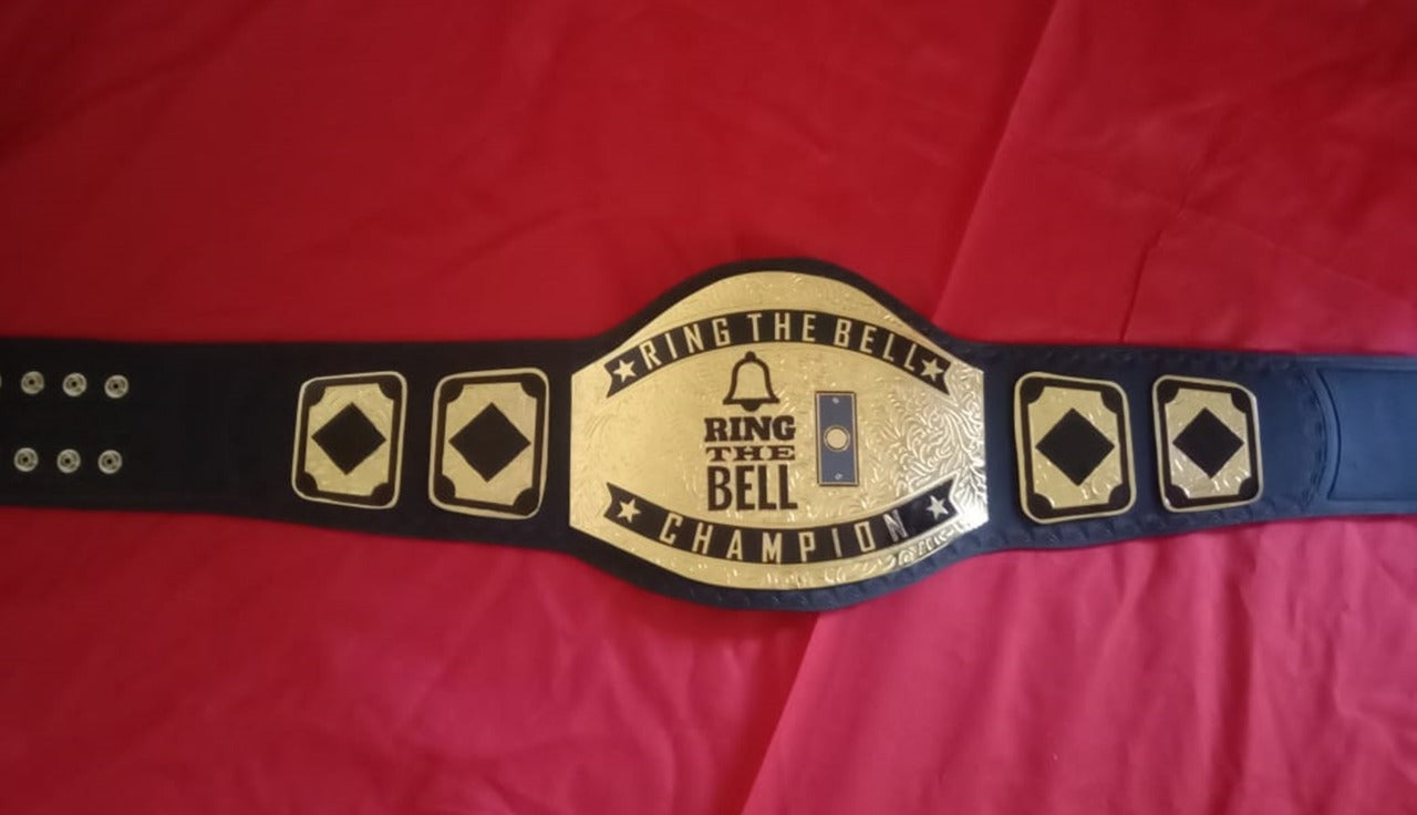 Custom Name and Ring The Bell Logo Wrestling Championship Belt - Customize Wrestling Belts