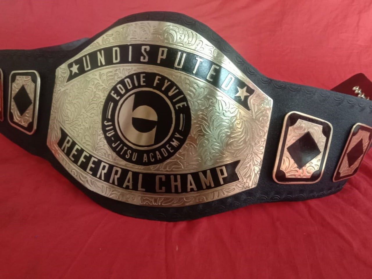 Custom Name and Jiu Jitsu Academy Logo Wrestling Championship Belt - Customize Wrestling Belts