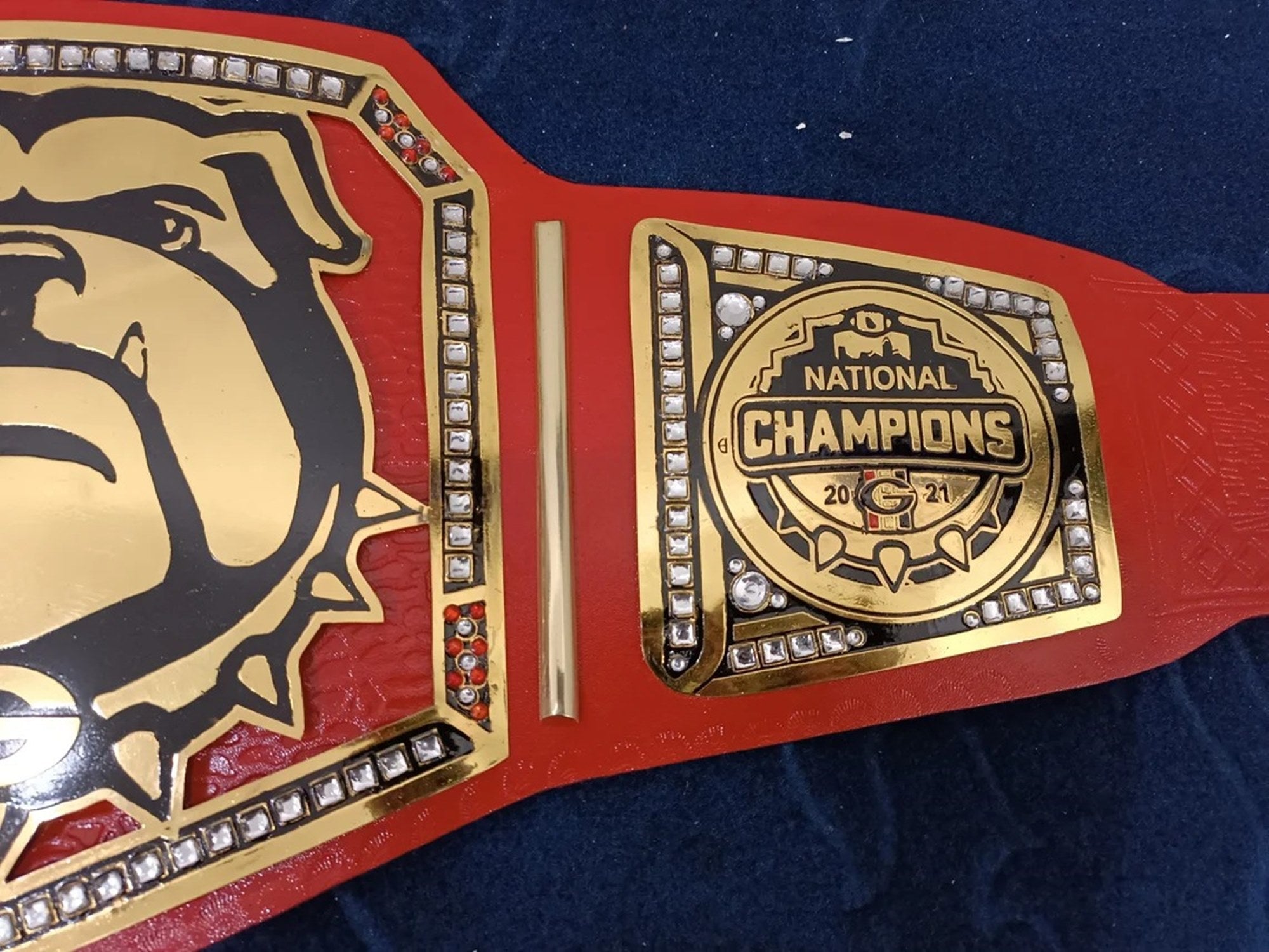 Customized Georgia Bulldogs Championship Belt - Customize Wrestling Belts