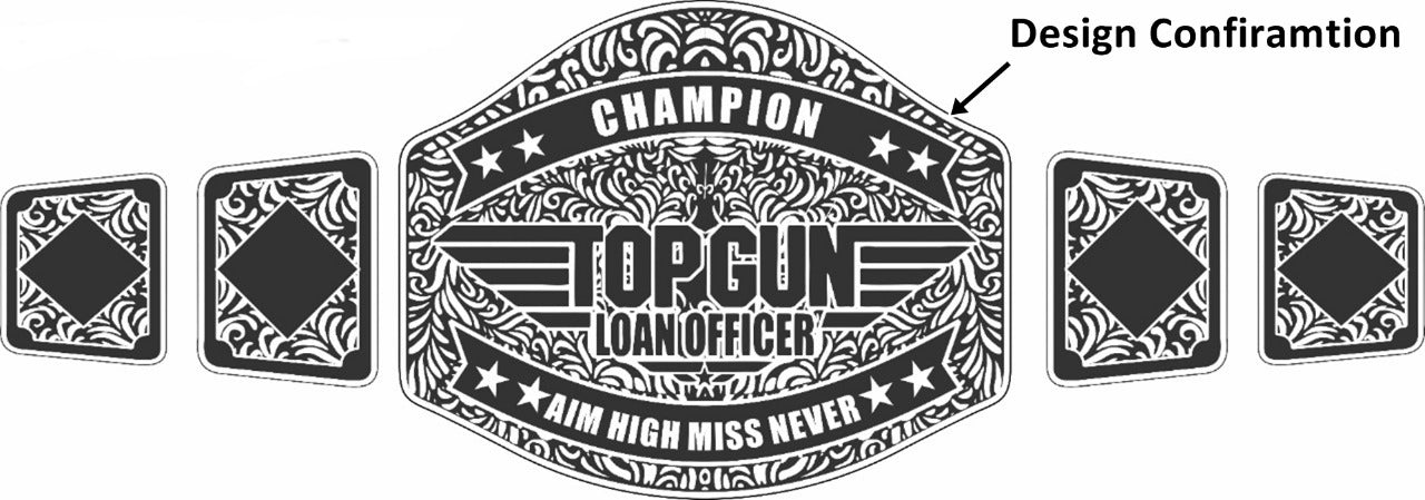 Custom Name and Top Gun Logo For Firm Wrestling Championship Belt - Customize Wrestling Belts