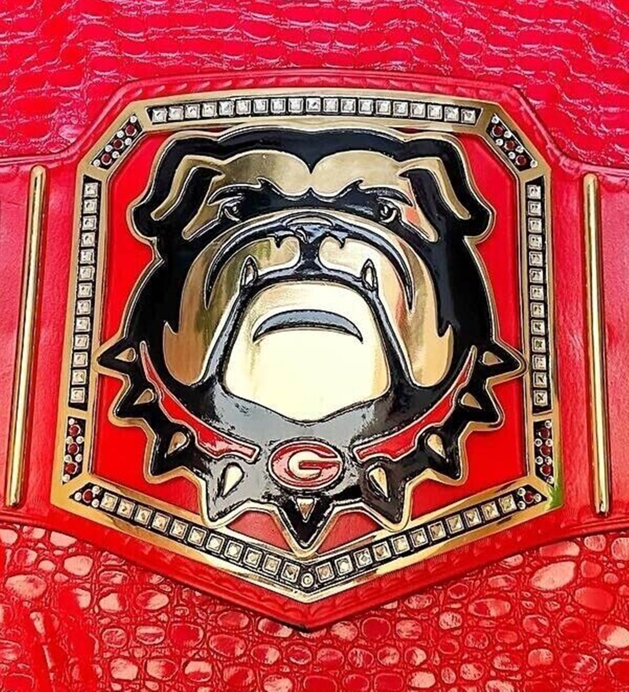Custom Georgia Bulldog National Customized Championship Belt - Customize Wrestling Belts