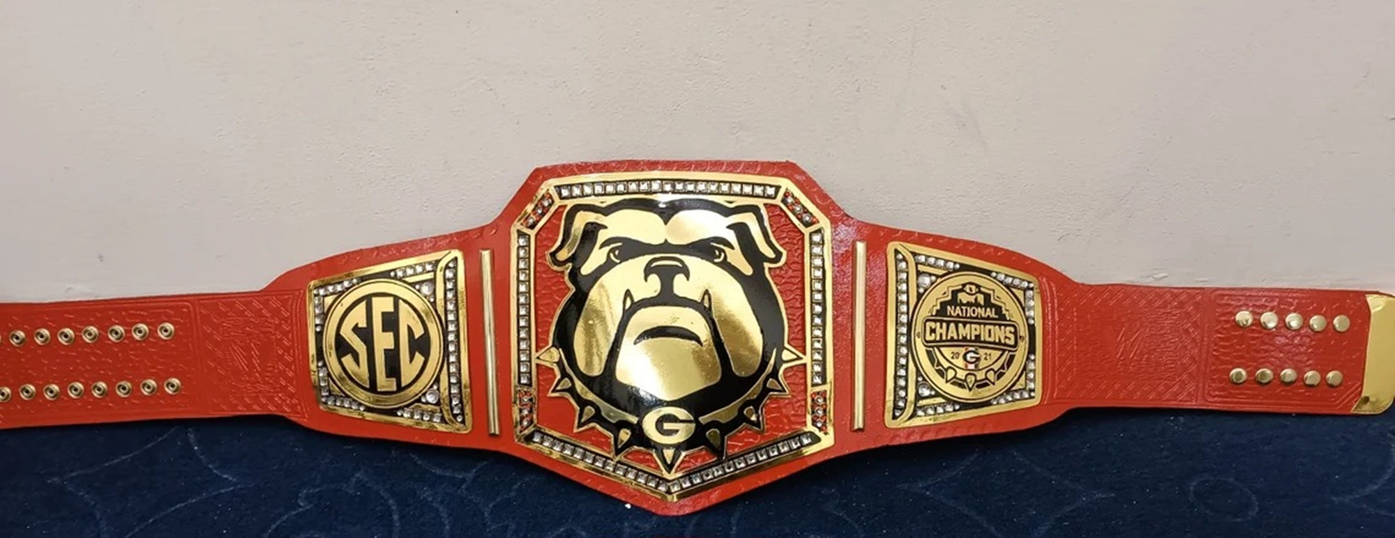 Customized Georgia Bulldogs Championship Belt - Customize Wrestling Belts