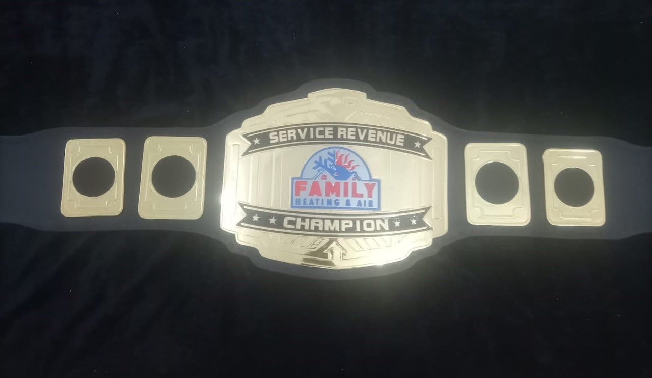 Custom Name and Family Heating Air Logo Wrestling Championship Belt - Customize Wrestling Belts