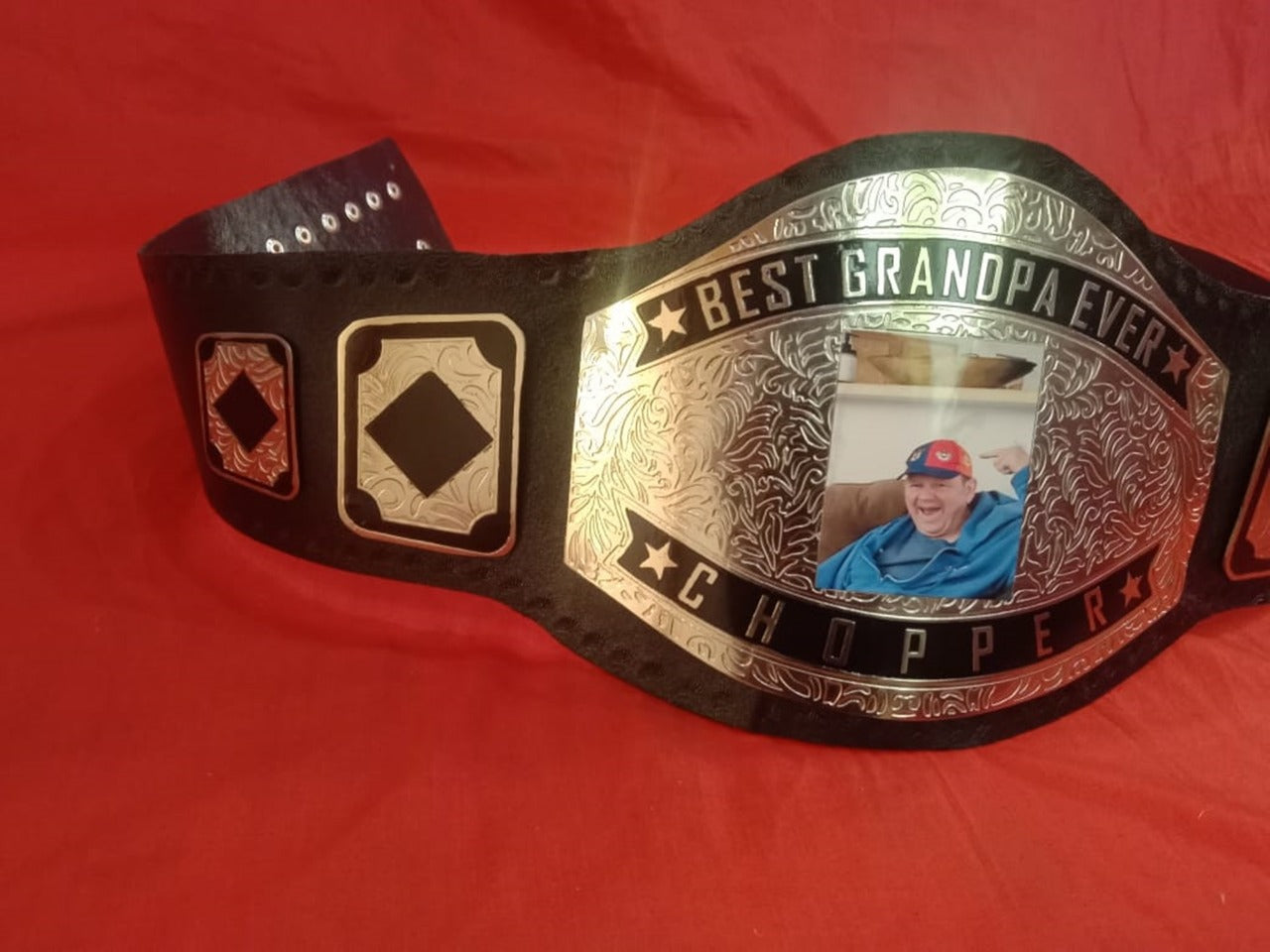 Custom Name and Best Grand Pa Picture Wrestling Championship Belt - Customize Wrestling Belts