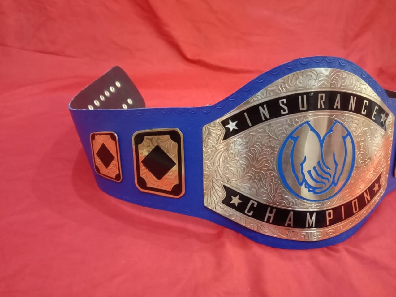 Custom Name and Catching Hand Logo Wrestling Championship Belt - Customize Wrestling Belts