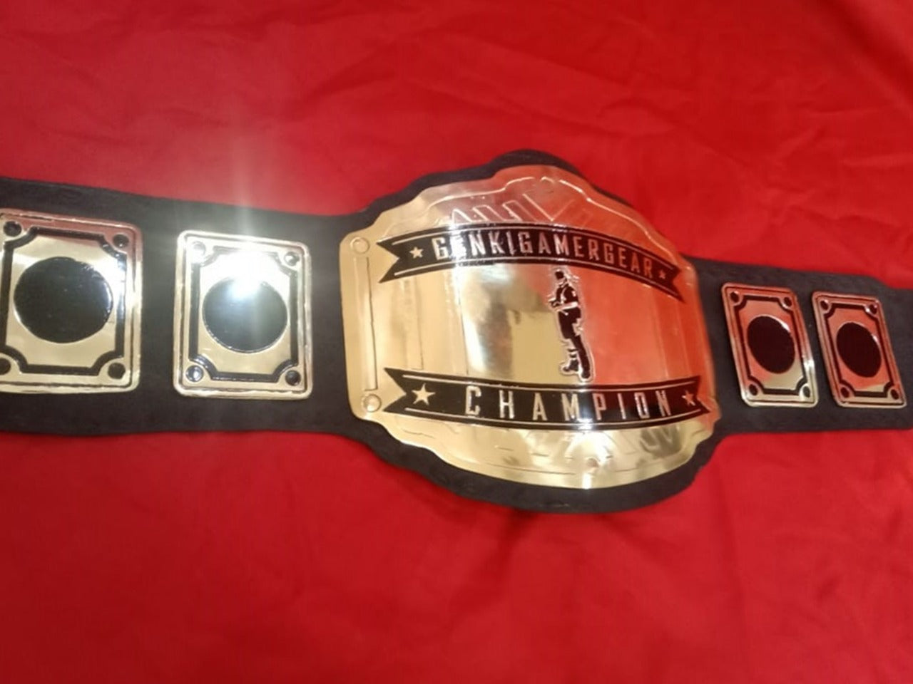 Custom Name and Genik Gamer Gear Logo Wrestling Championship Belt - Customize Wrestling Belts