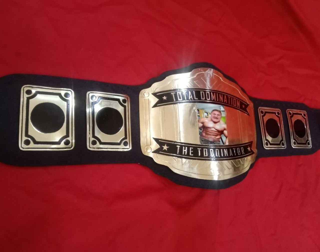 Custom Name and Men Picture Logo Wrestling Championship Belt - Customize Wrestling Belts