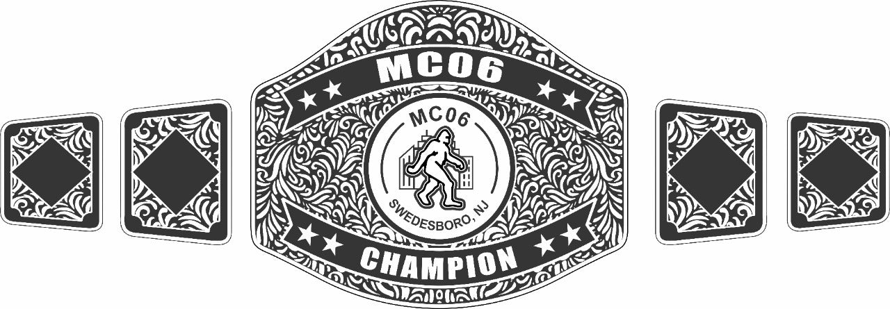 Custom Name and MC 06 Swedesboro NJ Logo Wrestling Championship Belt - Customize Wrestling Belts