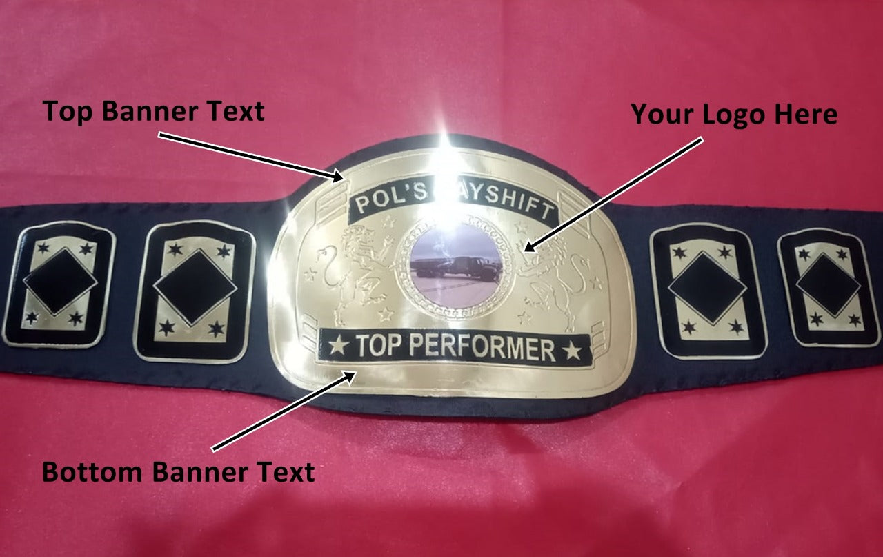 Custom Name and Military Truck Logo Wrestling Championship Belt - Customize Wrestling Belts