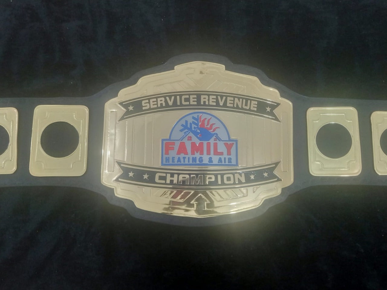 Custom Name and Family Heating Air Logo Wrestling Championship Belt - Customize Wrestling Belts