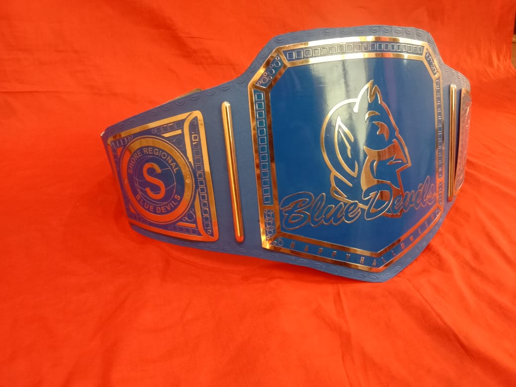 Custom Name and Devil Logo Wrestling Championship Belt - Customize Wrestling Belts
