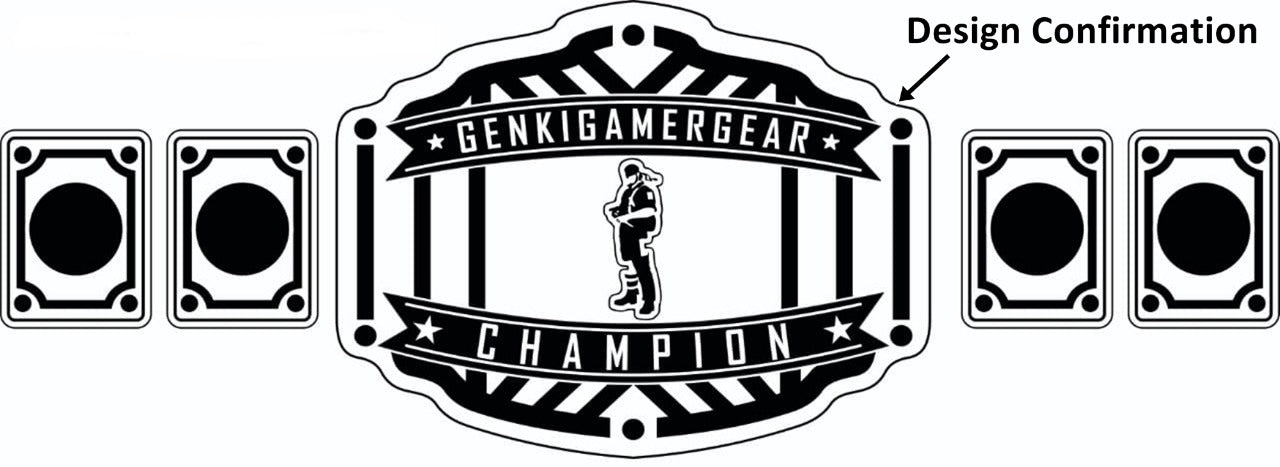 Custom Name and Genik Gamer Gear Logo Wrestling Championship Belt - Customize Wrestling Belts