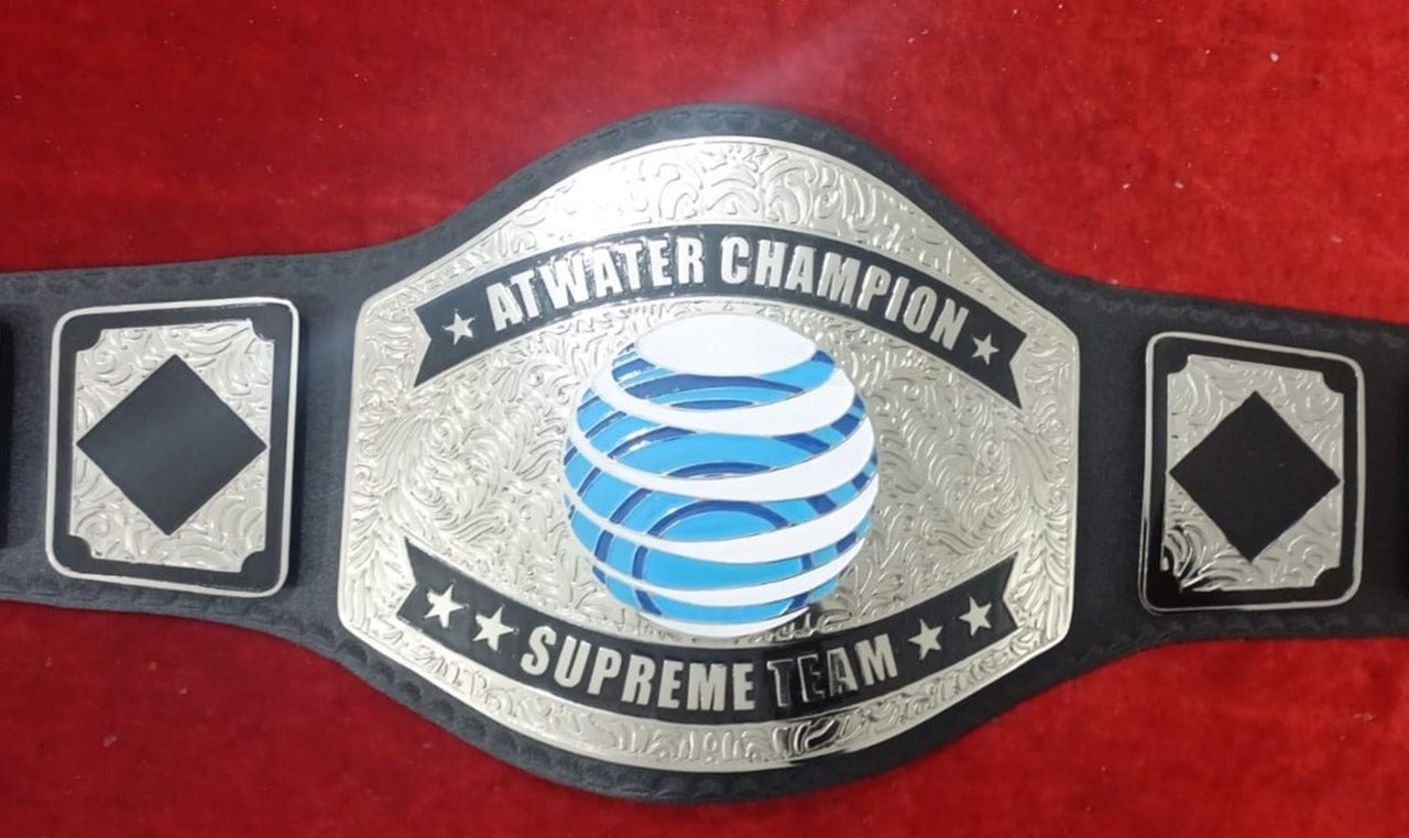 Custom Name and At Water Logo Wrestling Championship Belt - Customize Wrestling Belts