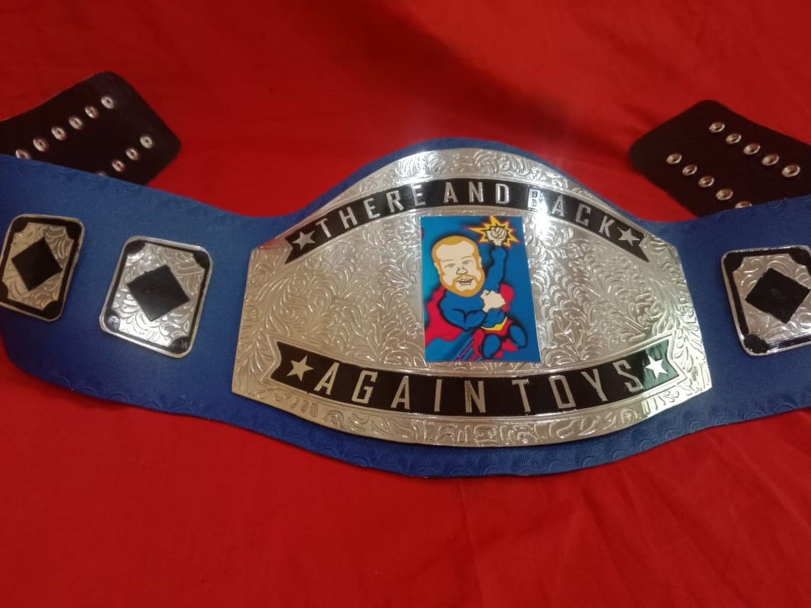 Custom Name and Super Character Logo Wrestling Championship Belt - Customize Wrestling Belts