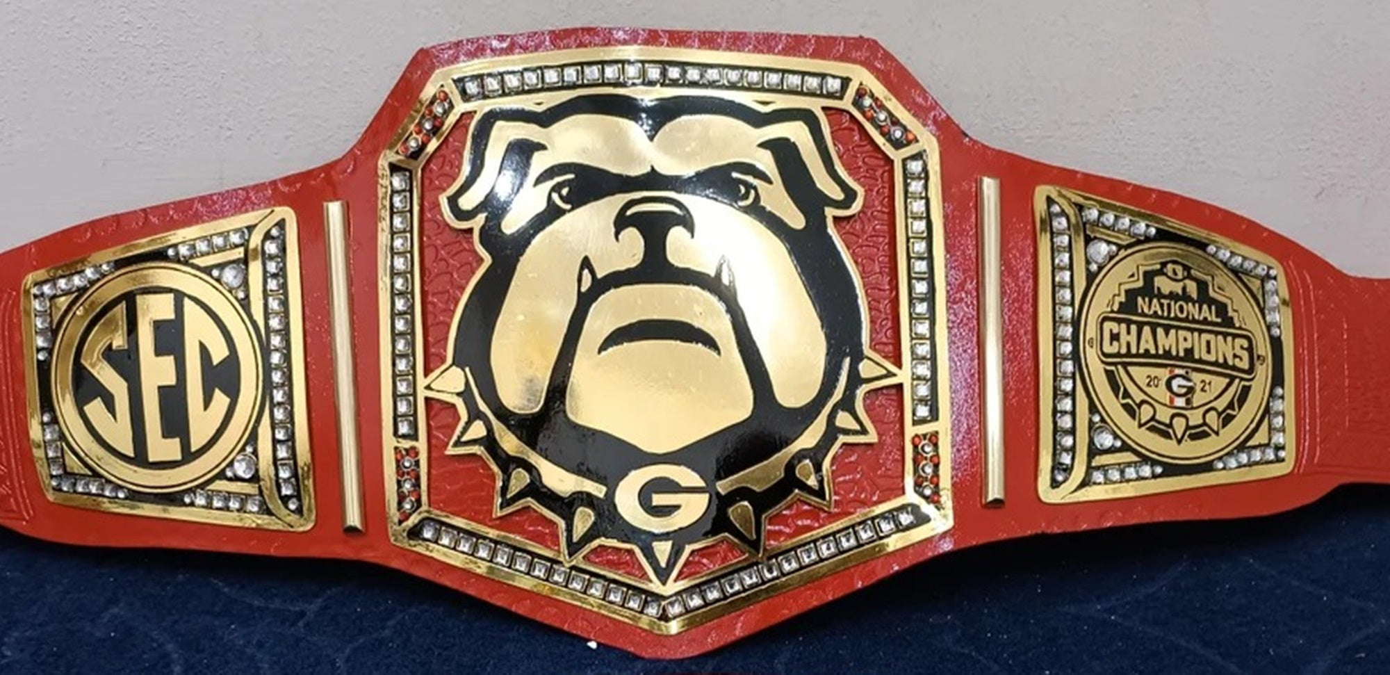 Customized Georgia Bulldogs Championship Belt - Customize Wrestling Belts