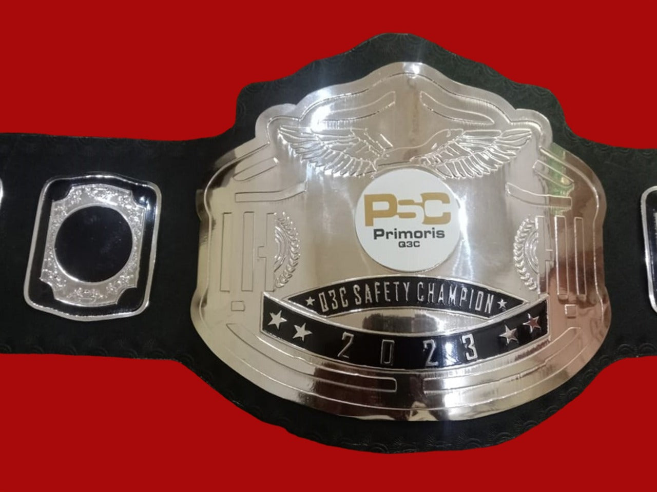 Custom Name and Primoris Q3C Logo Wrestling Championship Belt - Customize Wrestling Belts