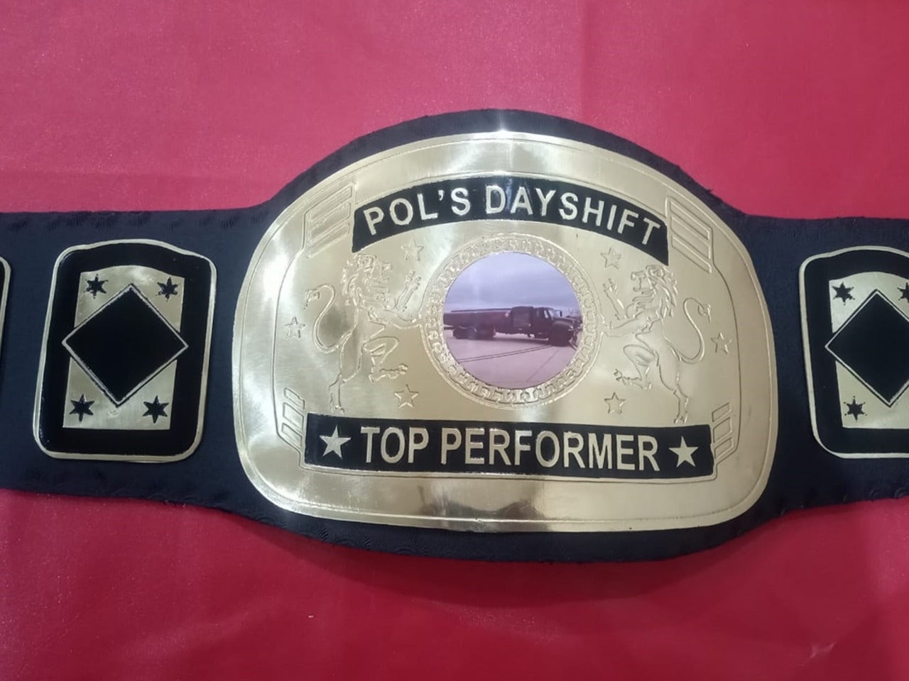 Custom Name and Military Truck Logo Wrestling Championship Belt - Customize Wrestling Belts