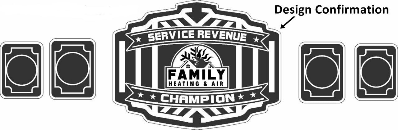 Custom Name and Family Heating Air Logo Wrestling Championship Belt - Customize Wrestling Belts