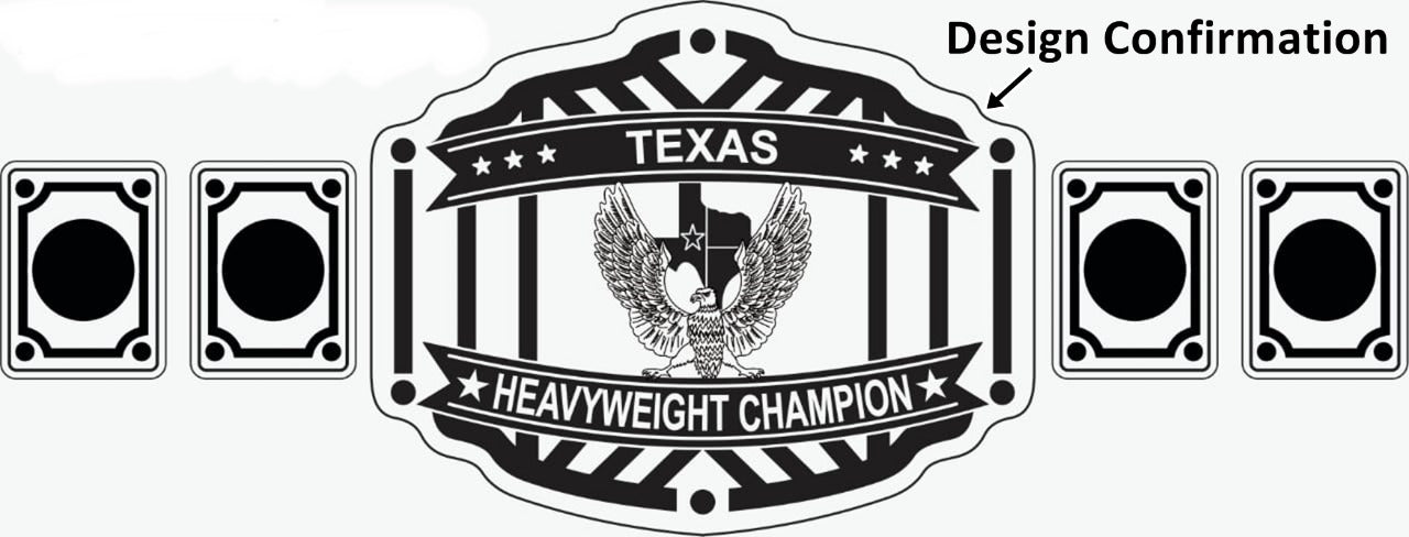 Custom Texas Heavyweight Championship Belt - Customize Wrestling Belts