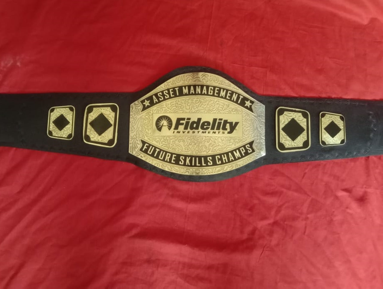 Custom Name and Fidelity Investment Logo Wrestling Championship Belt - Customize Wrestling Belts