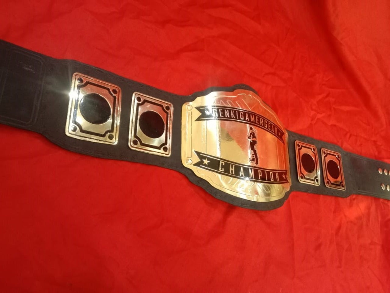 Custom Name and Genik Gamer Gear Logo Wrestling Championship Belt - Customize Wrestling Belts