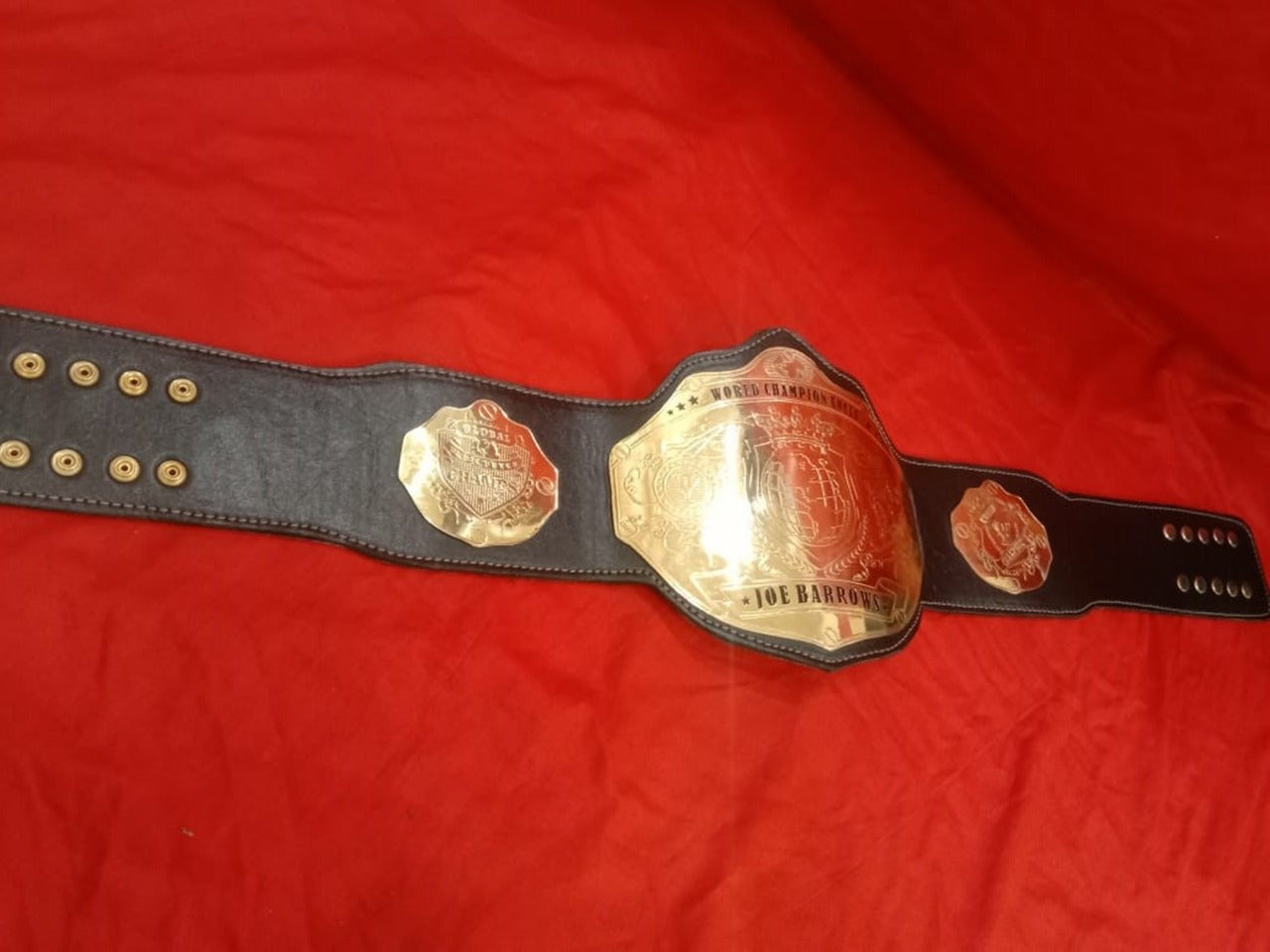 Custom Name and World Crown Logo Wrestling Championship Belt - Customize Wrestling Belts