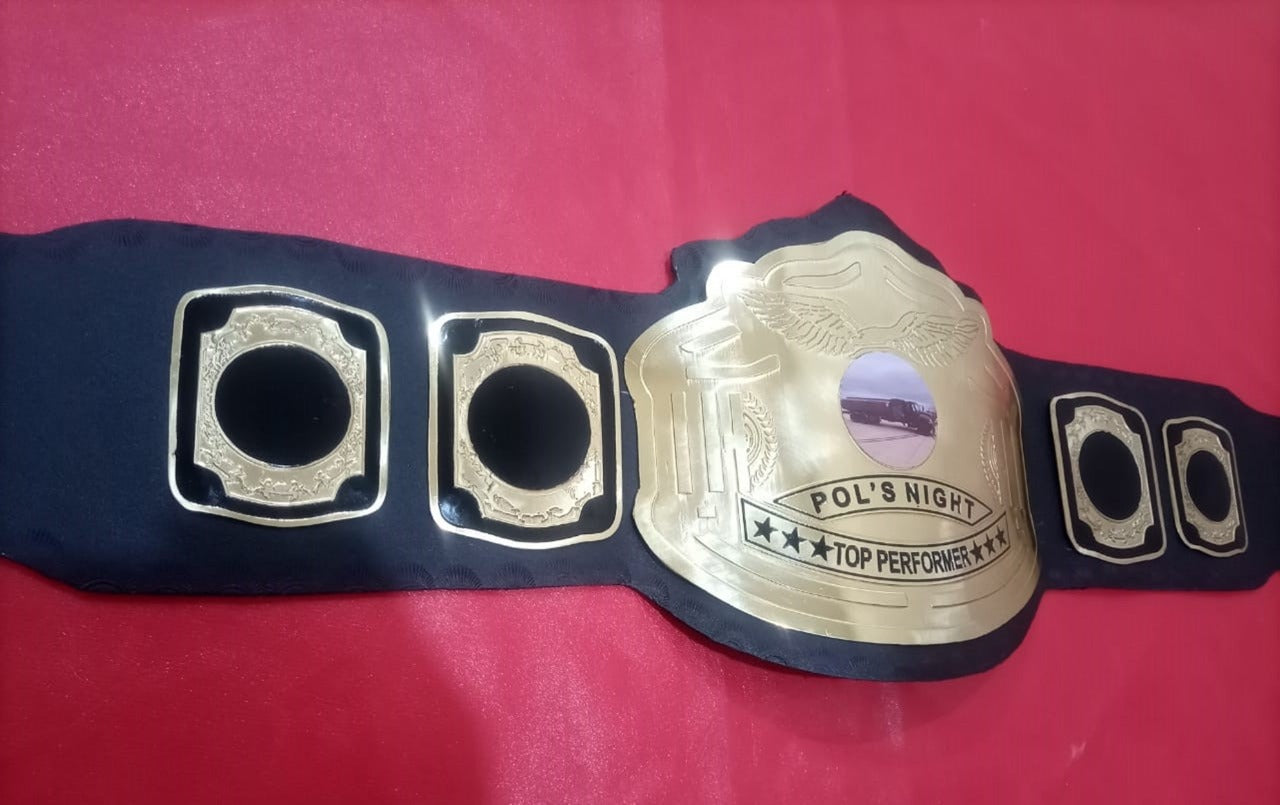 Custom Name and Military Truck Logo Wrestling Championship Belt - Customize Wrestling Belts