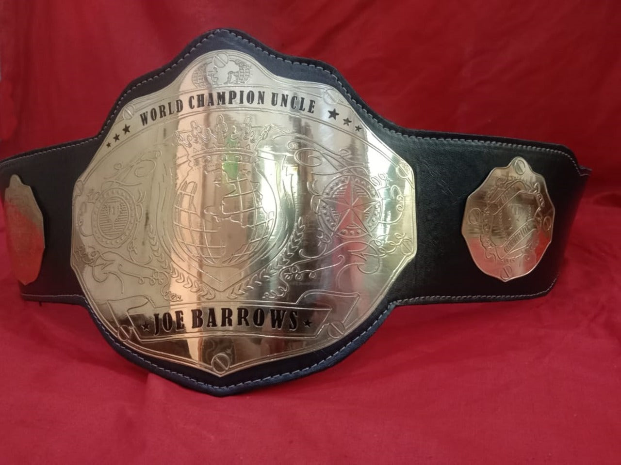 Custom Name and World Crown Logo Wrestling Championship Belt - Customize Wrestling Belts