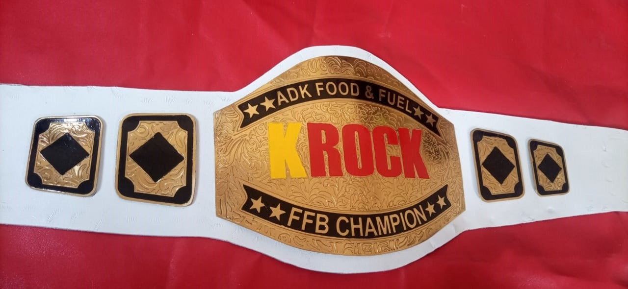 Custom Name and KROCK Logo For ADK F&F Wrestling Championship Belt - Customize Wrestling Belts