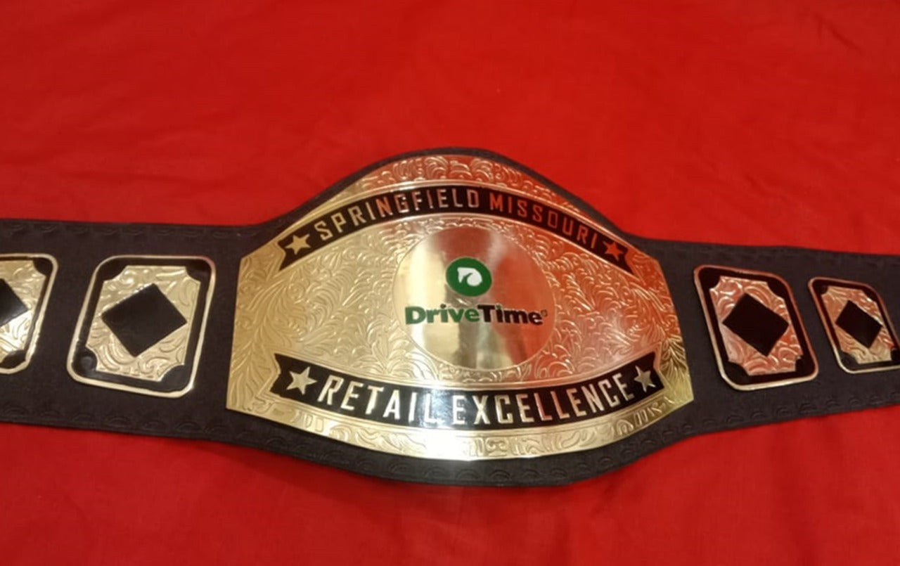 Custom Name and Drive Time Logo Wrestling Championship Belt - Customize Wrestling Belts