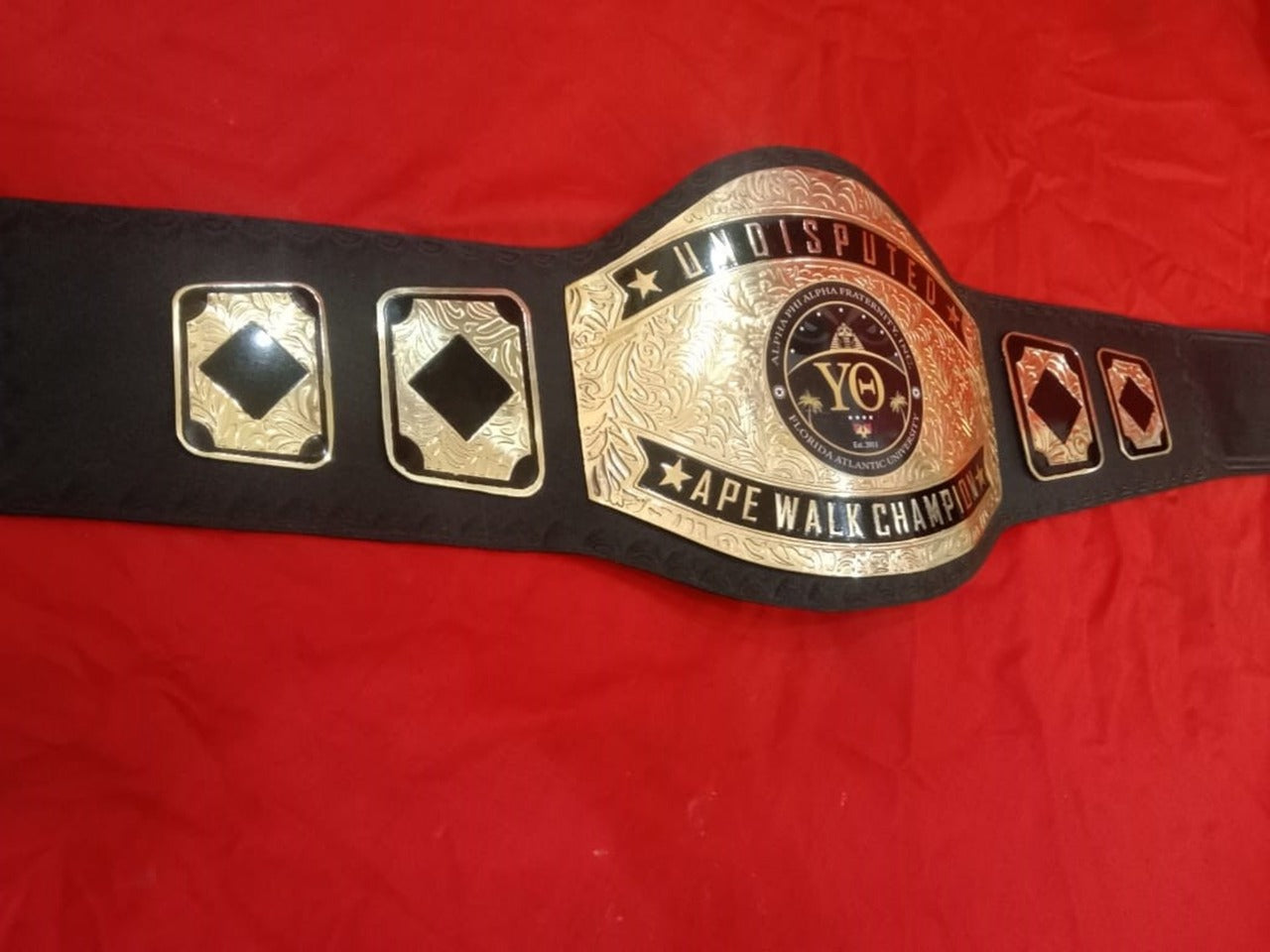 Custom Name and YO Logo For University Wrestling Championship Belt - Customize Wrestling Belts