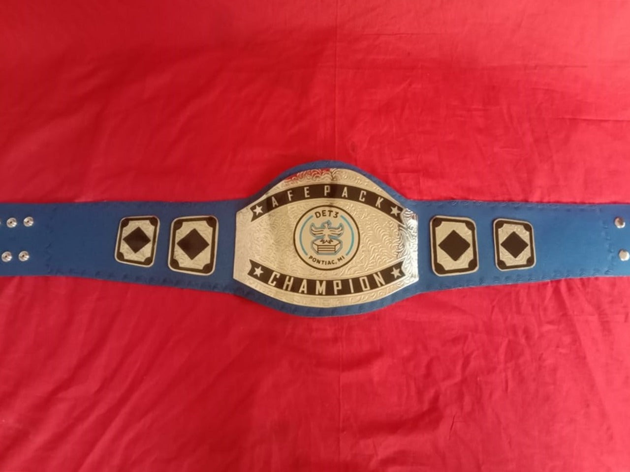 Custom Name and DET 3 Eagle Logo Wrestling Championship Belt - Customize Wrestling Belts