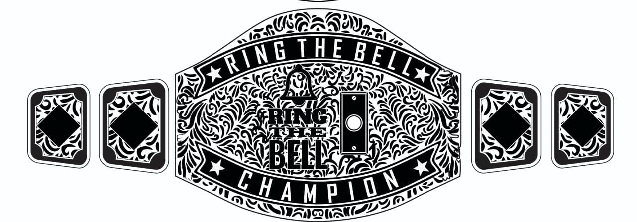 Custom Name and Ring The Bell Logo Wrestling Championship Belt - Customize Wrestling Belts