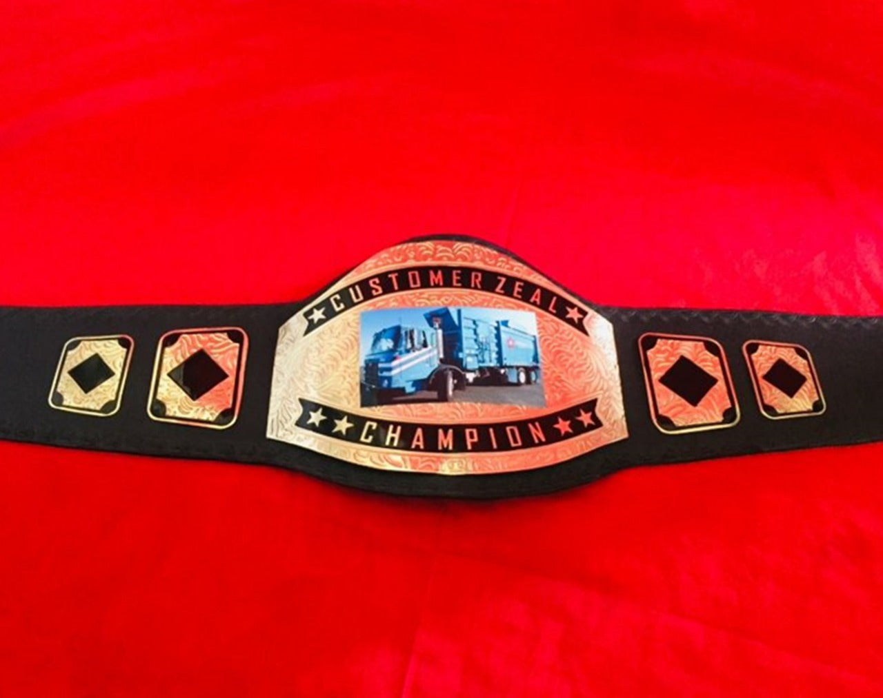 Custom Name and Truck Picture Logo Wrestling Championship Belt - Customize Wrestling Belts