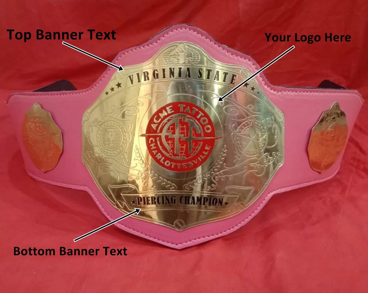 Custom Virginia State Championship Belt - Customize Wrestling Belts