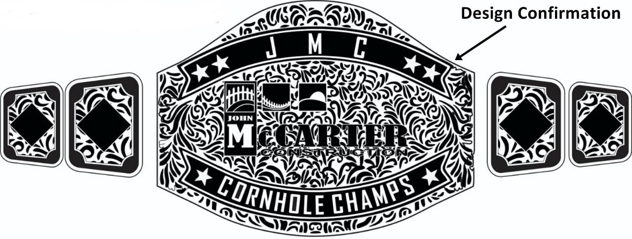 Custom Name and John McCarter Logo Firm Wrestling Championship Belt - Customize Wrestling Belts