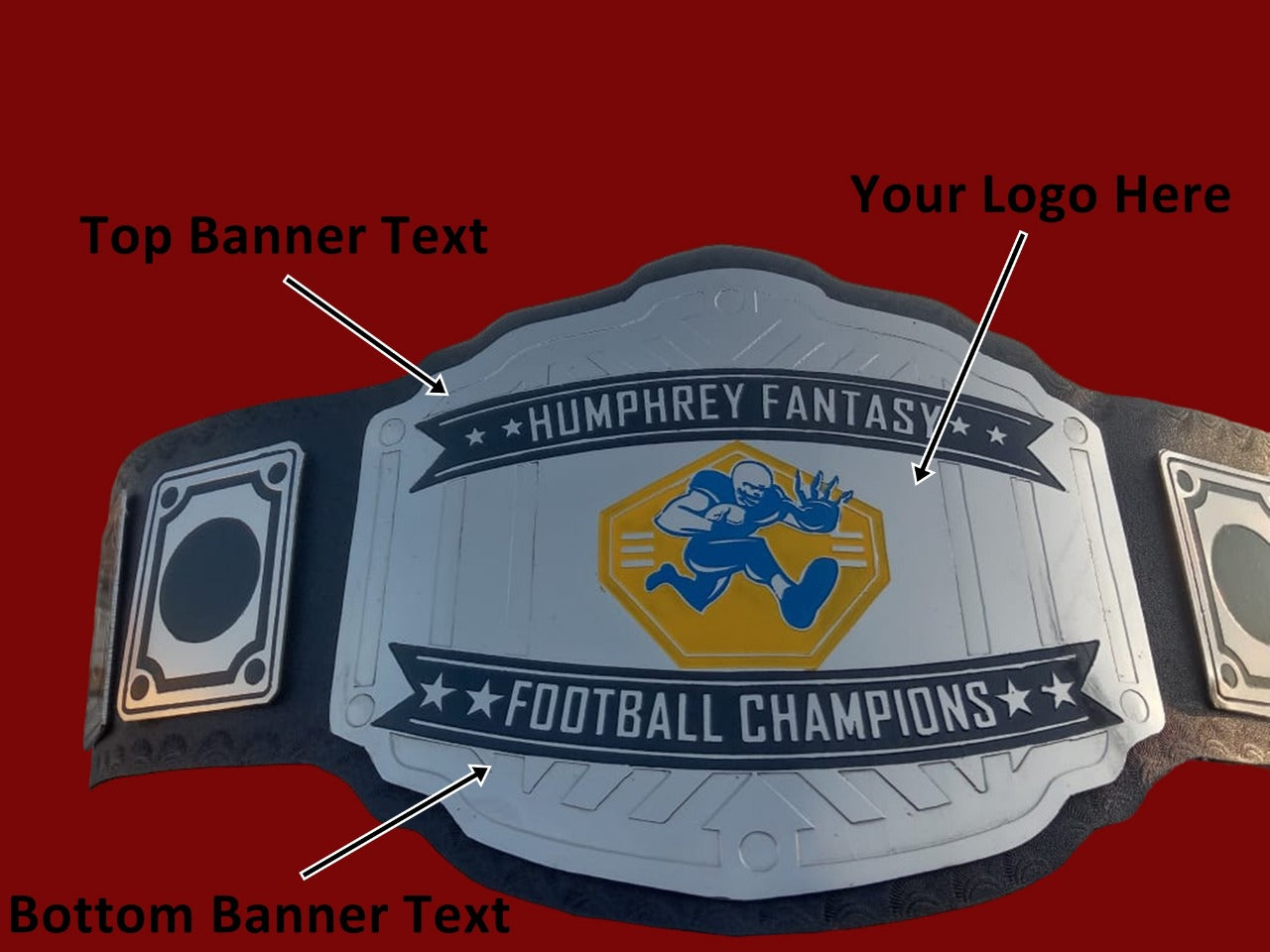 Custom Name and Base Ball Player Logo Wrestling Championship Belt - Customize Wrestling Belts