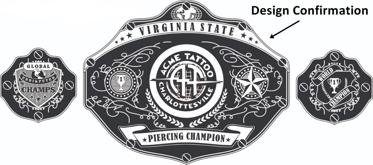 Custom Virginia State Championship Belt - Customize Wrestling Belts