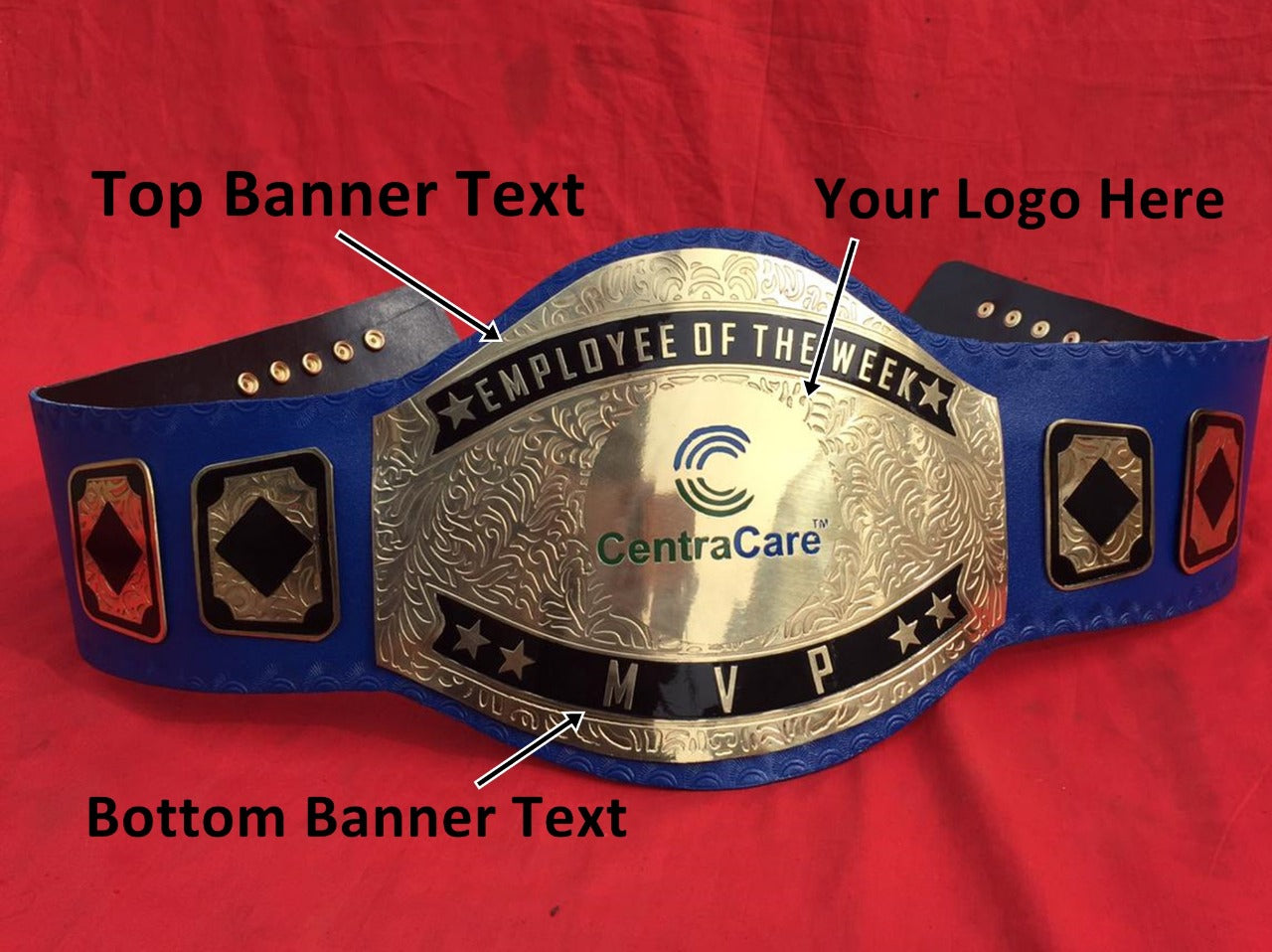 Custom Name Centra Care Logo Wrestling Championship Belt - Customize Wrestling Belts