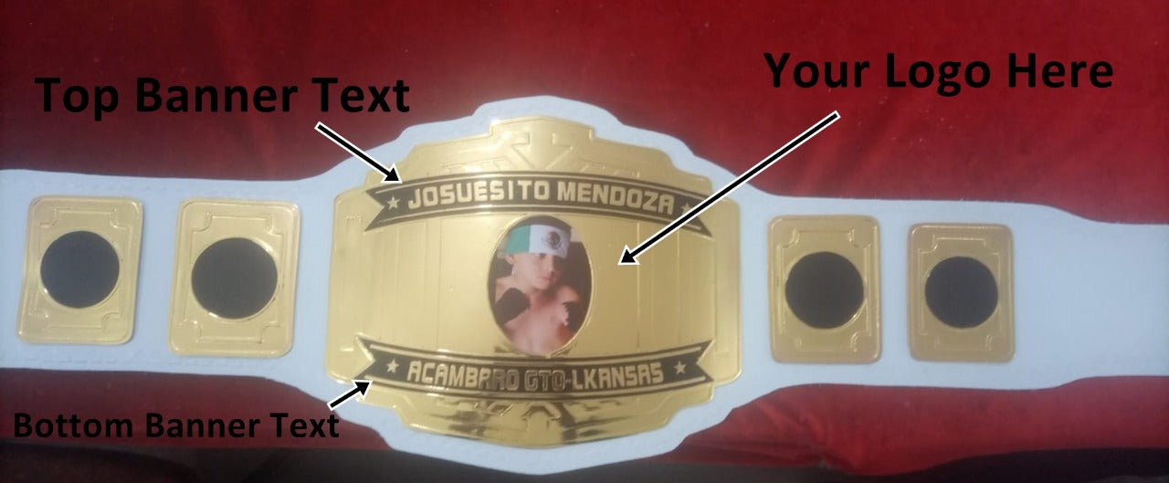 Custom Name and Add Your Picture Logo Wrestling Championship Belt - Customize Wrestling Belts