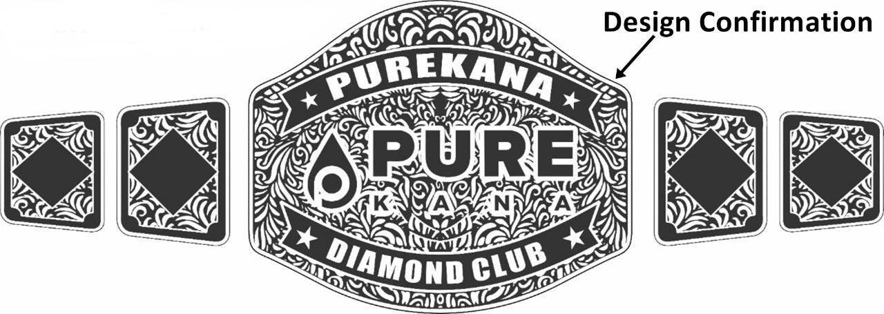 Custom Name and Pure Kana Logo Wrestling Championship Belt - Customize Wrestling Belts