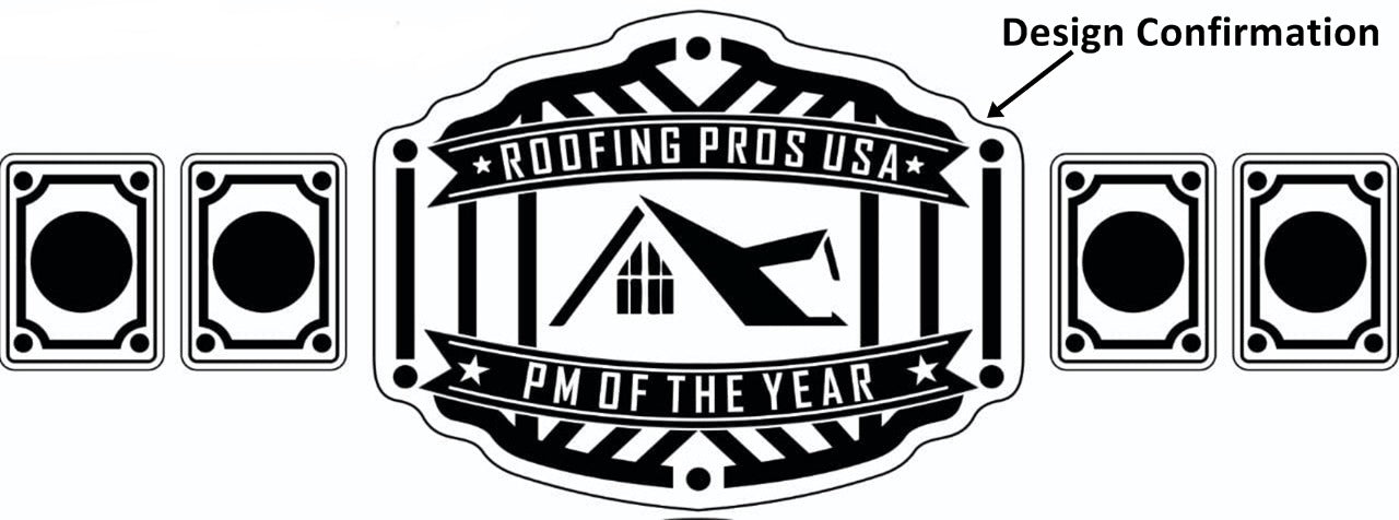 Custom Name and Roofing Pros USA Logo Wrestling Championship Belt - Customize Wrestling Belts