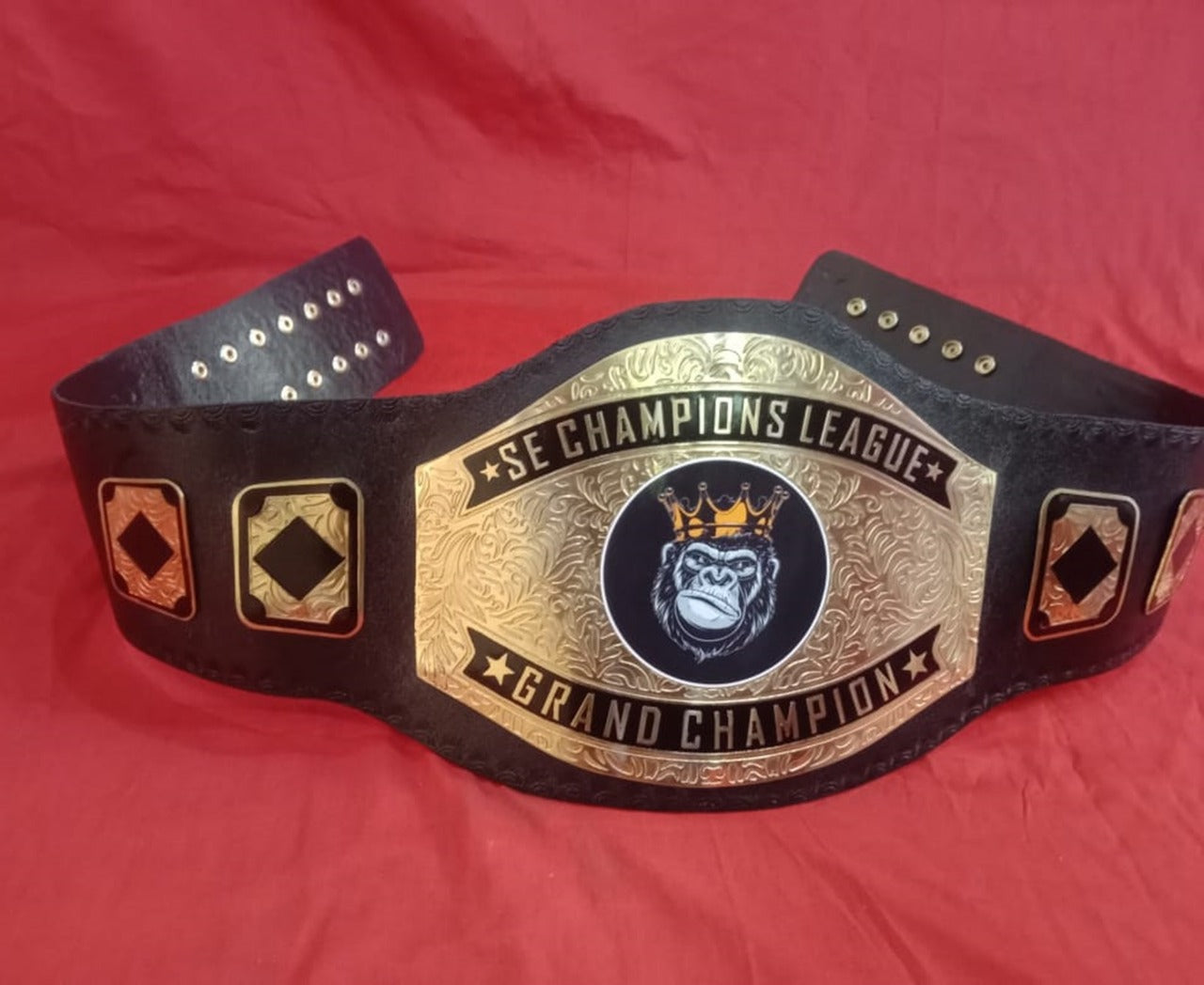 Custom Name and King Kong Crown Logo Wrestling Championship Belt - Customize Wrestling Belts