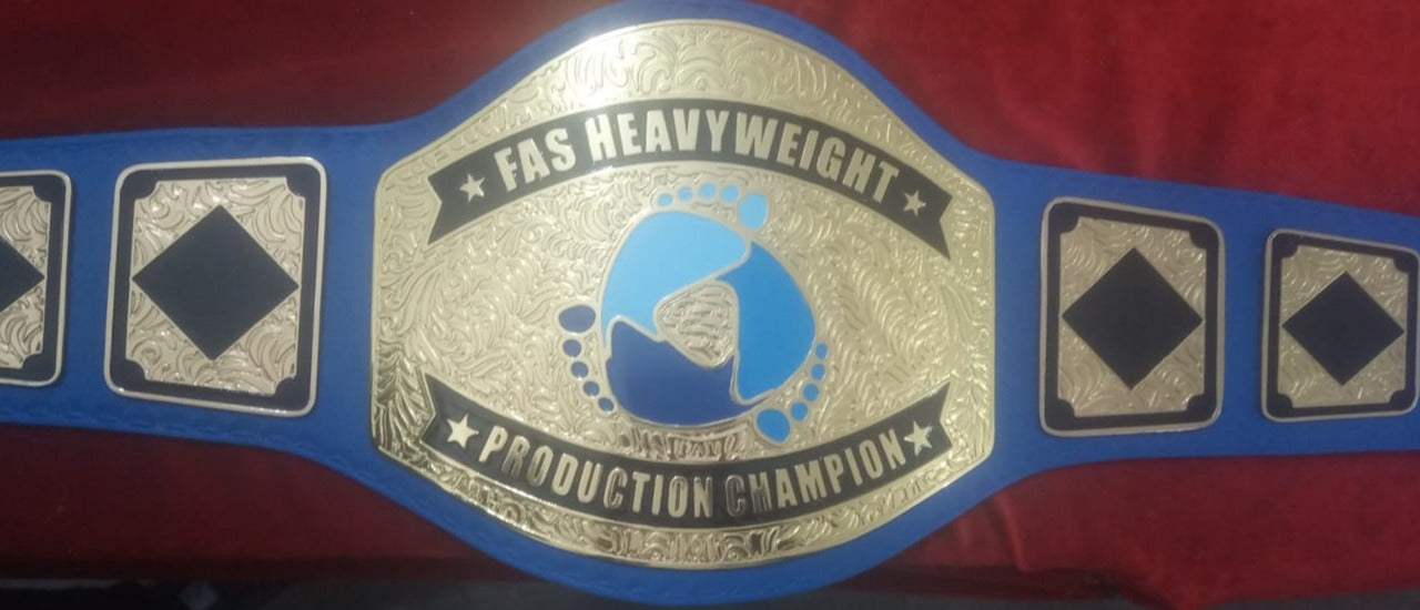 Custom Name and Foot Print Logo Wrestling Championship Belt - Customize Wrestling Belts