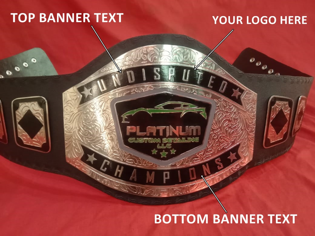 Custom Name and Platinum Logo For Your Firm Wrestling Championship Belt - Customize Wrestling Belts