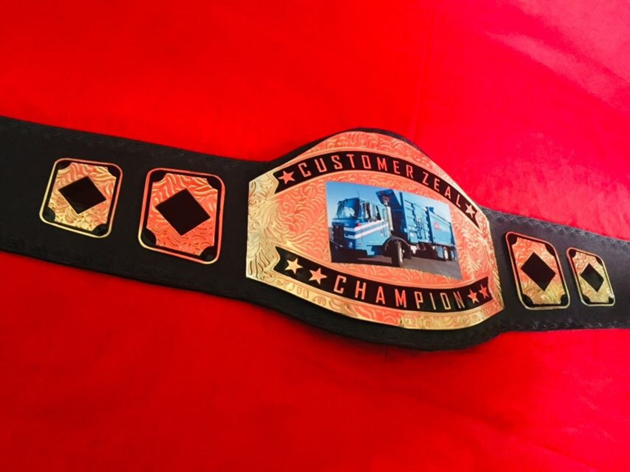 Custom Name and Truck Picture Logo Wrestling Championship Belt - Customize Wrestling Belts