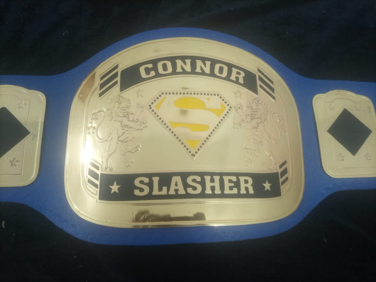 Custom Superman Logo Wrestling Championship Belt - Customize Wrestling Belts