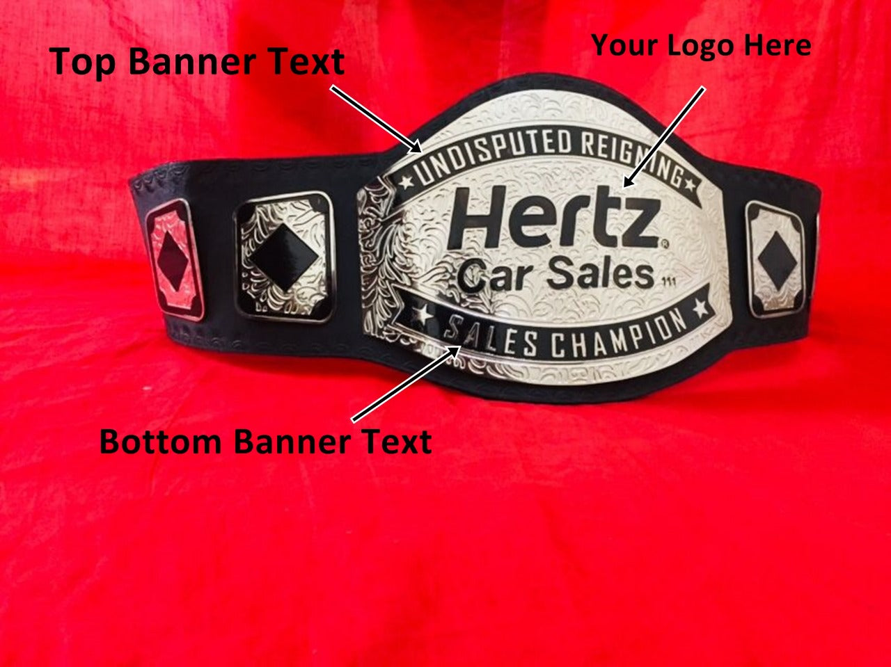 Custom Name and Automobile Logo For Firm Wrestling Championship Belt - Customize Wrestling Belts