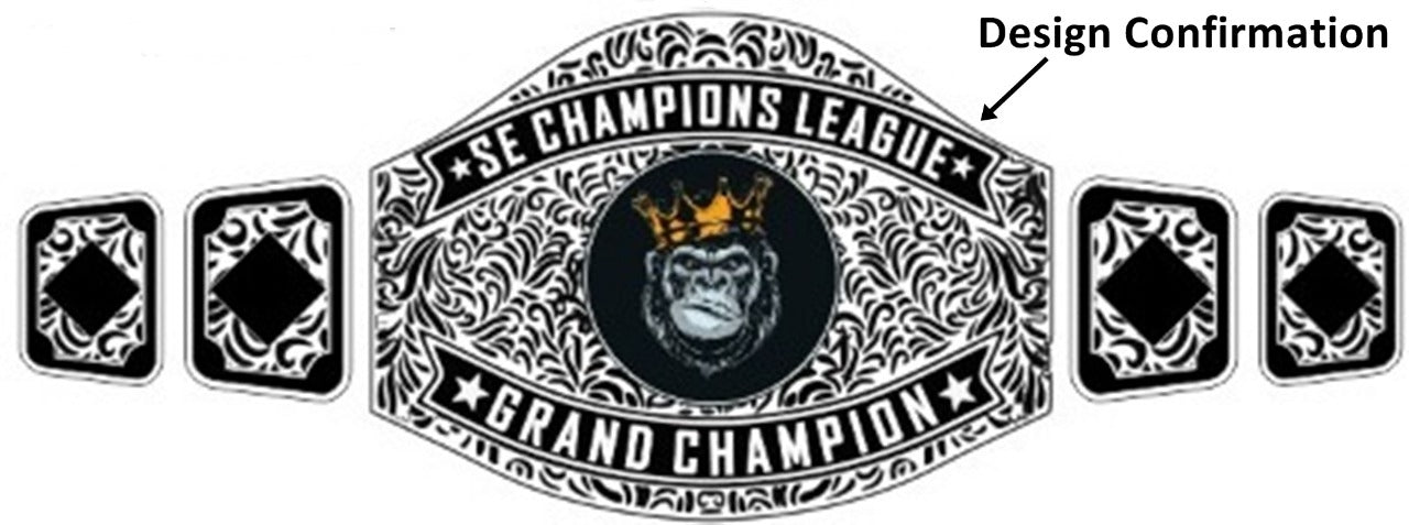 Custom Name and King Kong Crown Logo Wrestling Championship Belt - Customize Wrestling Belts