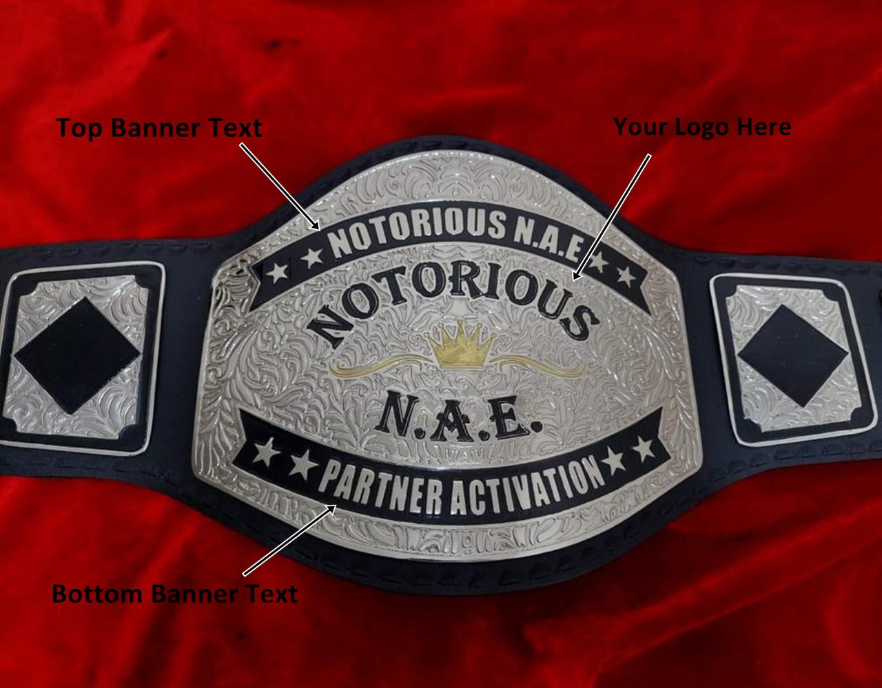 Custom Name and Crown Logo For Your Firm Wrestling Championship Belt - Customize Wrestling Belts